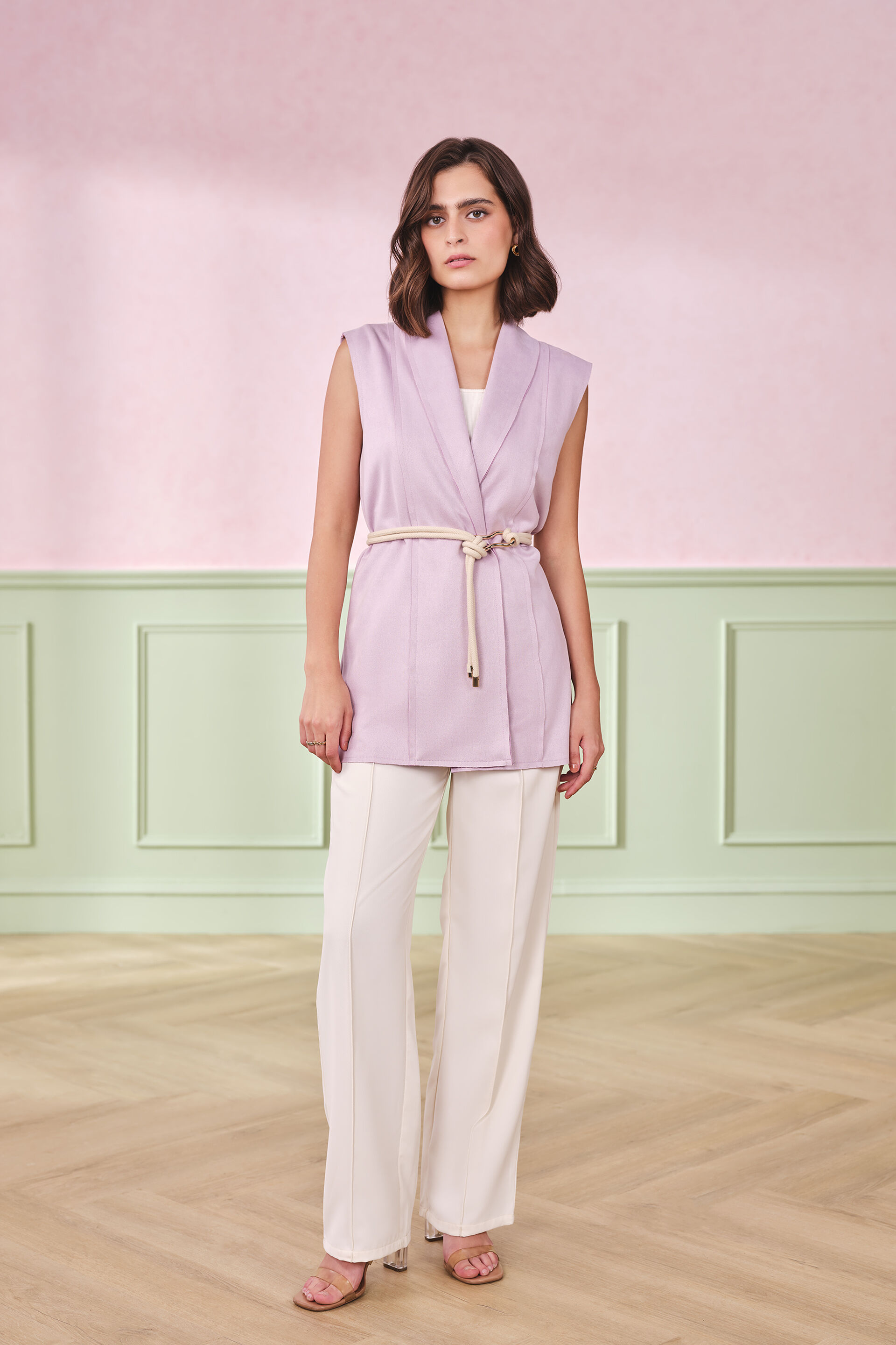 Lilac Drift Shrug-Style Jacket, Lilac, image 2